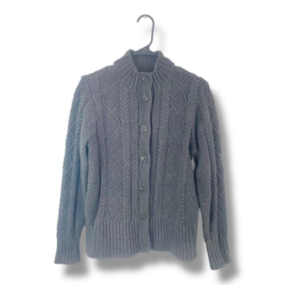 LL Bean Signature Cable Knit Cardigan – Timeless Texture in Pure Cotton - Picture 3 of 17